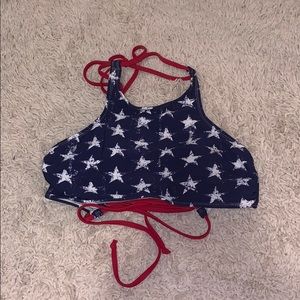 American flag bikini top